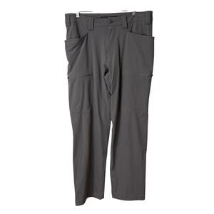Duluth Trading Co Mens Flexpedition Relaxed Fit Cargo Pants Gray 34 x 32 Stretch